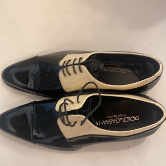 Dolce and Gabbana Black and White Patent Leather - Picture 2 of 2